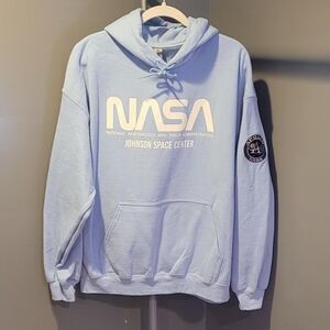 NASA Light Blue Johnson Space Center Hoodie